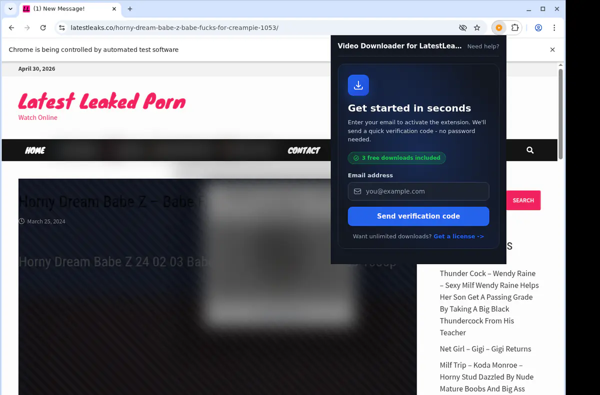 Latestleaks Video Downloader browser extension screenshot 5